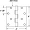 Prime-Line Door Hinge Residential Smooth Pivot, 4 in. with 5/8 in. Radius Corners, Oil Rubbed Bronze 3 Pack U 1150373 - alternate 6